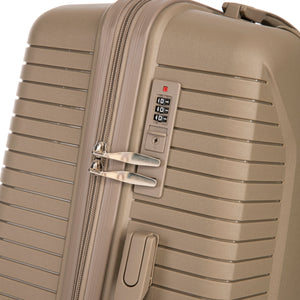 Gigatech 3-Piece PP Spinner Wheel Luggage Set (Champagne)