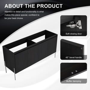 Freestanding Bathroom Vanity & Soft Close Cabinet Doors