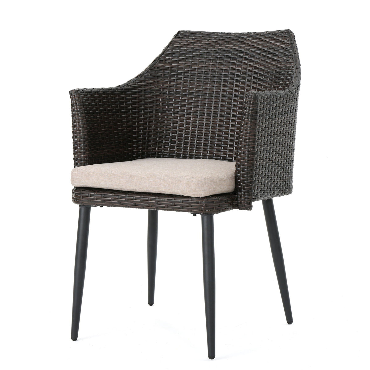 Kenneth - 3 Pieces Chat Set Outdoor Furniture - Brown Multi