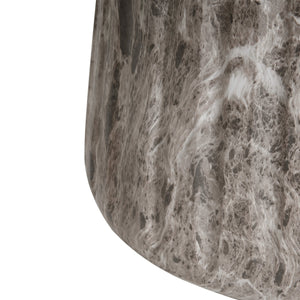 Outdoor Cleme Carved Side Table, Brown End Table