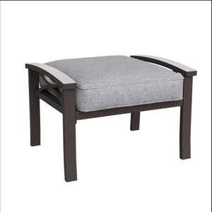 Modern All-Weather Ottomans With Cushions (Set of 2)