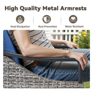 73.4" Wide Outdoor Wicker Sofa