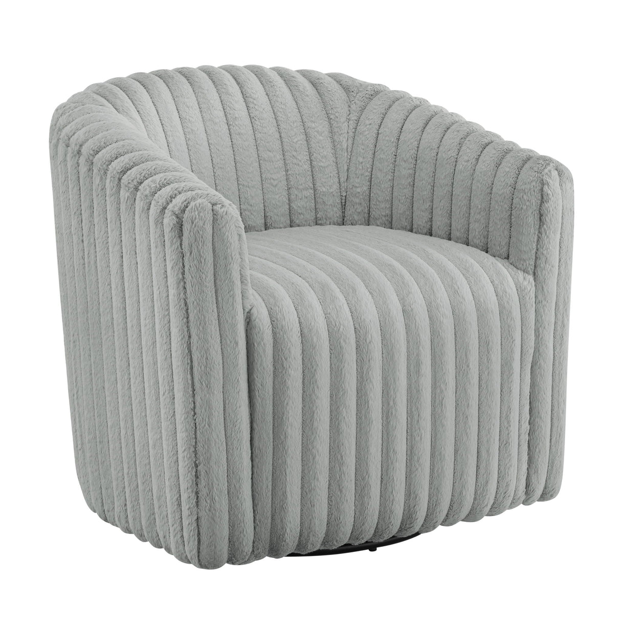 Alexa - Barrel Swivel Chair - Gray