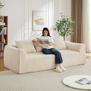 Minimalist 3-Seater Corduroy Sofa
