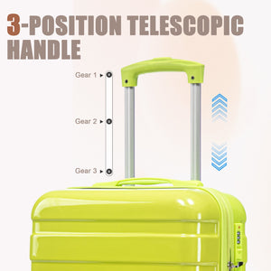 14'/20' 2-Piece PC Spinner Wheel Luggage Set with Gradient Color and Lock