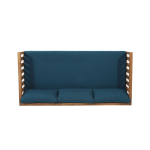 Claremont 3 Seater Daybed Teak Acacia Wood Water Resistant Cushions