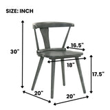 Modern Farmhouse Wood Dining Chairs, Set of 2