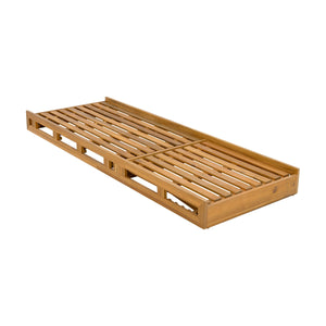 Acacia Wood Adjustable Lounge Chair with Teak Finish