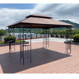 Gazebo tent with double roof & mosquito net