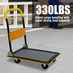 Flatbed Cart - 330lbs Heavy Duty Platform Hand Truck