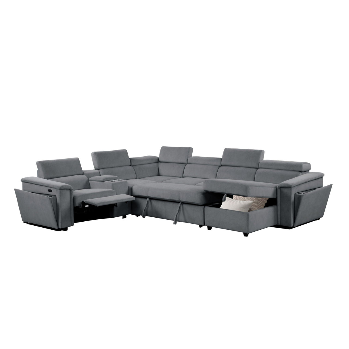 Harvey - Power Recliner Sleeper Sectional