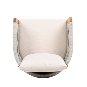 Acacia Wood Outdoor Dining Chairs 2-Pack with Beige Cushions