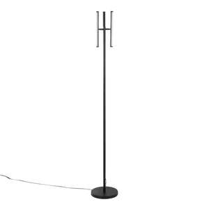 Icicle 65' Modern Swivel Floor Lamp in Black Metal