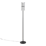 Icicle 65' Modern Swivel Floor Lamp in Black Metal