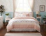 9 Piece Cotton Percale Comforter Set Blush