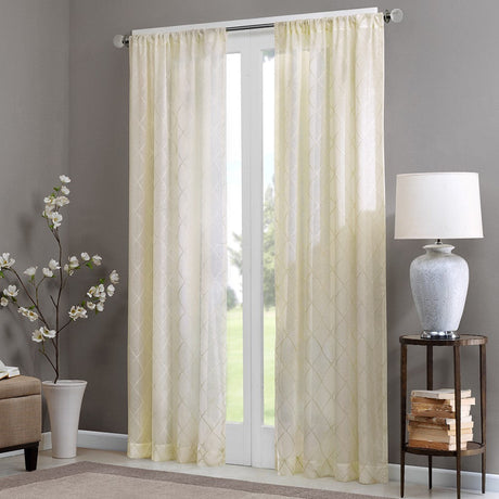 Diamond sheer window curtain panel (only 1 pc panel)