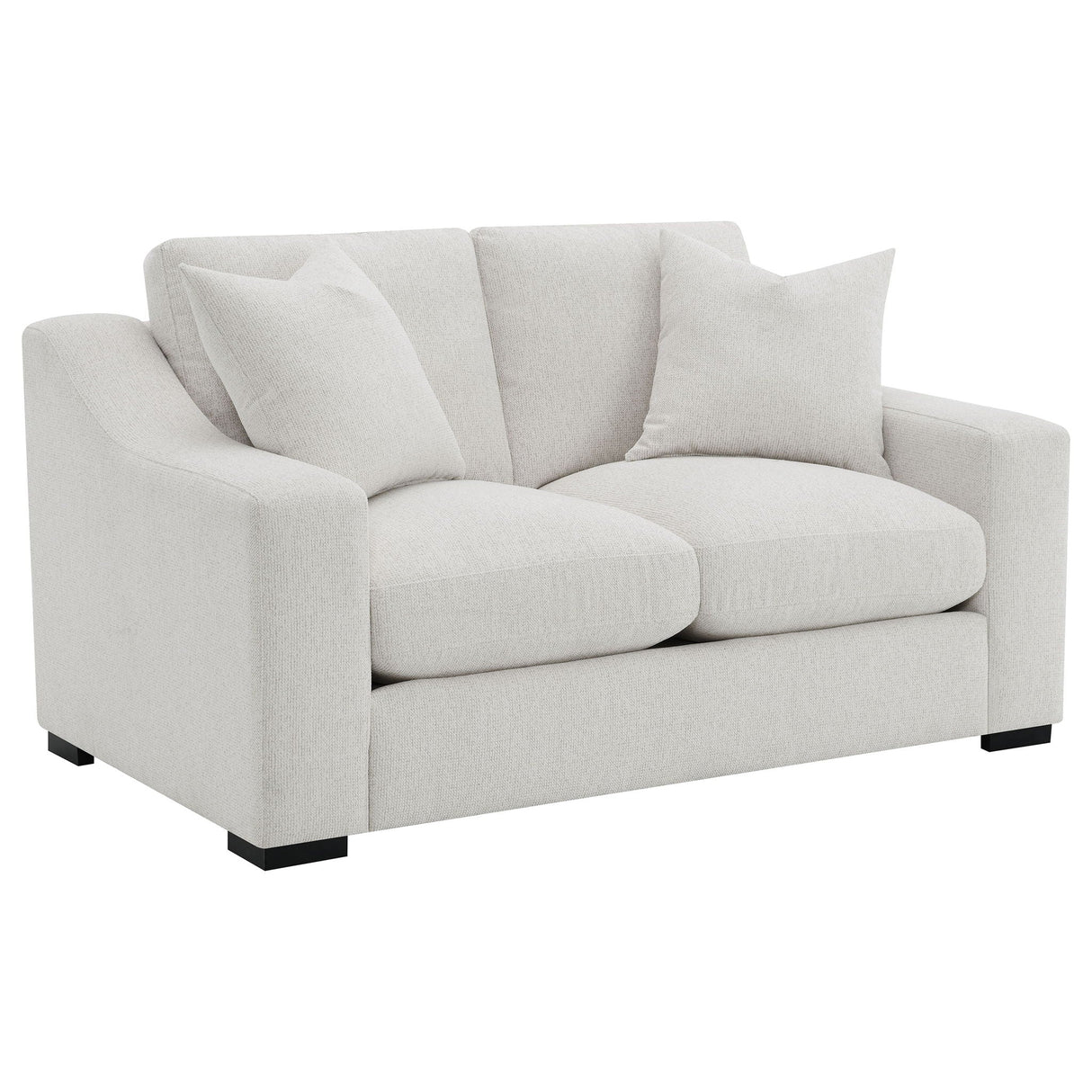 Ashlyn Fabric Upholstered Track Arm Loveseat Sand
