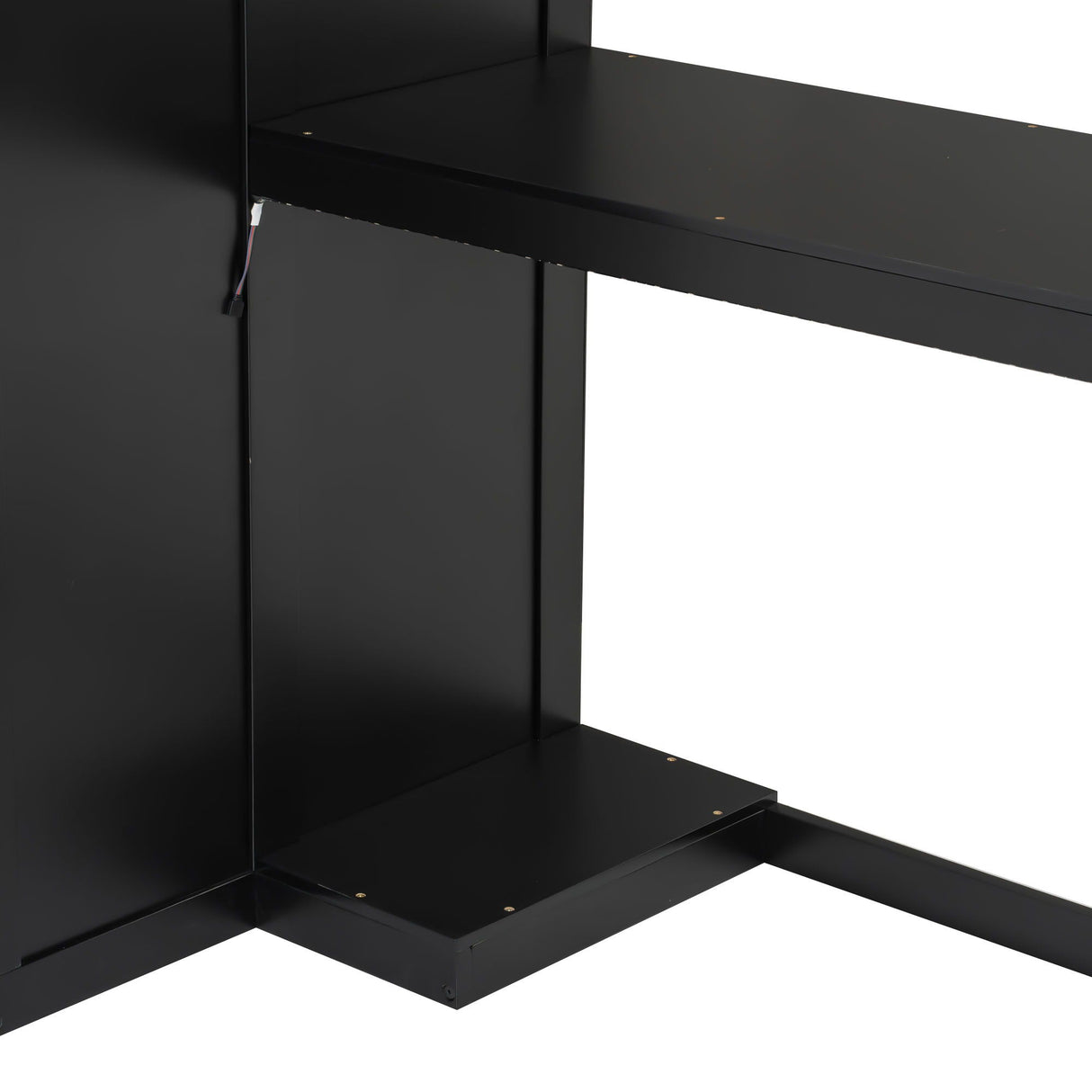 Gaming Loft Bed With Desk And Storage, LED Lights