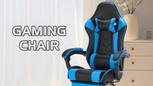 Gaming Chair with Footrest and Ergonomic Features