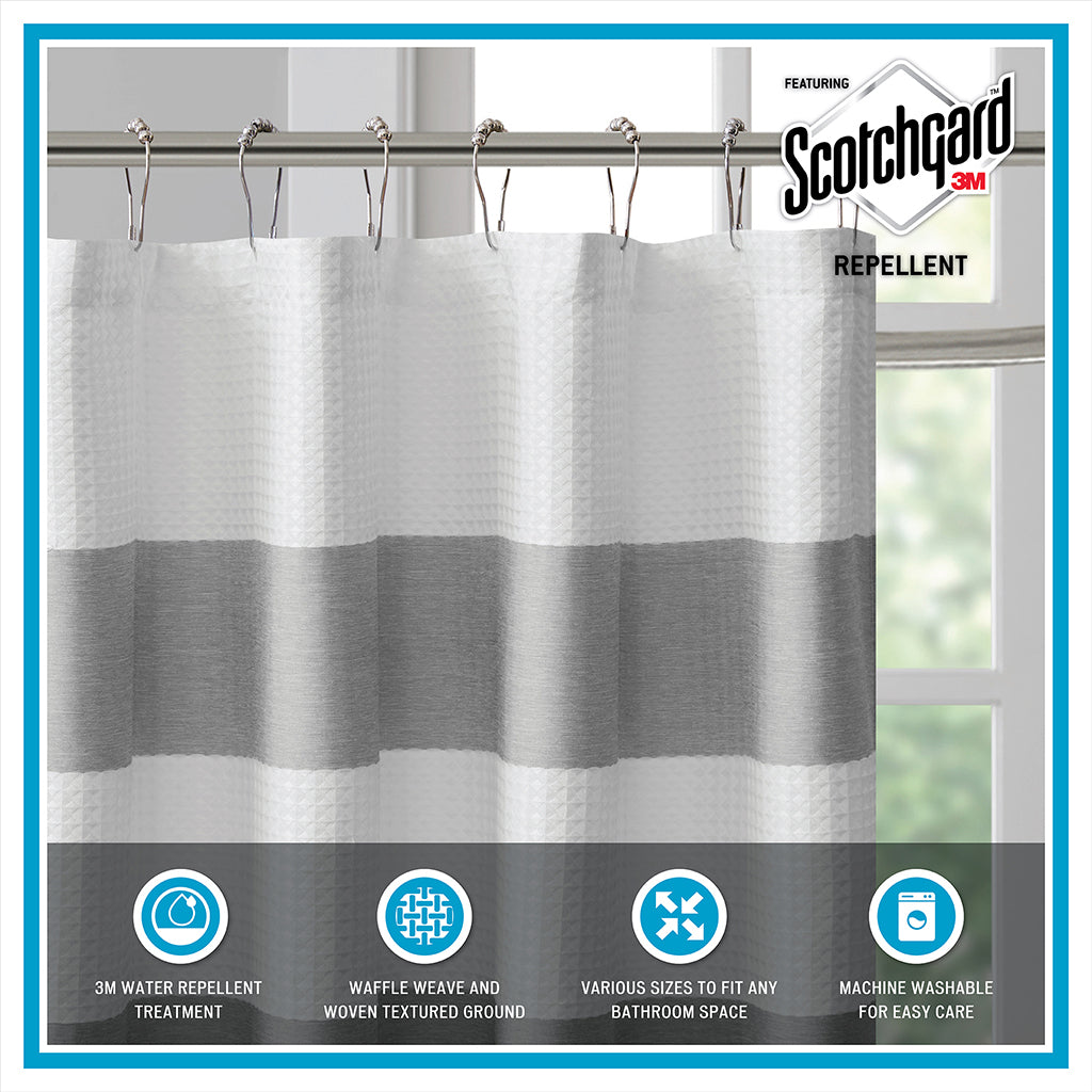 Aqua Shower Curtain with 3M Scotchgard Water Repellency - 72x72