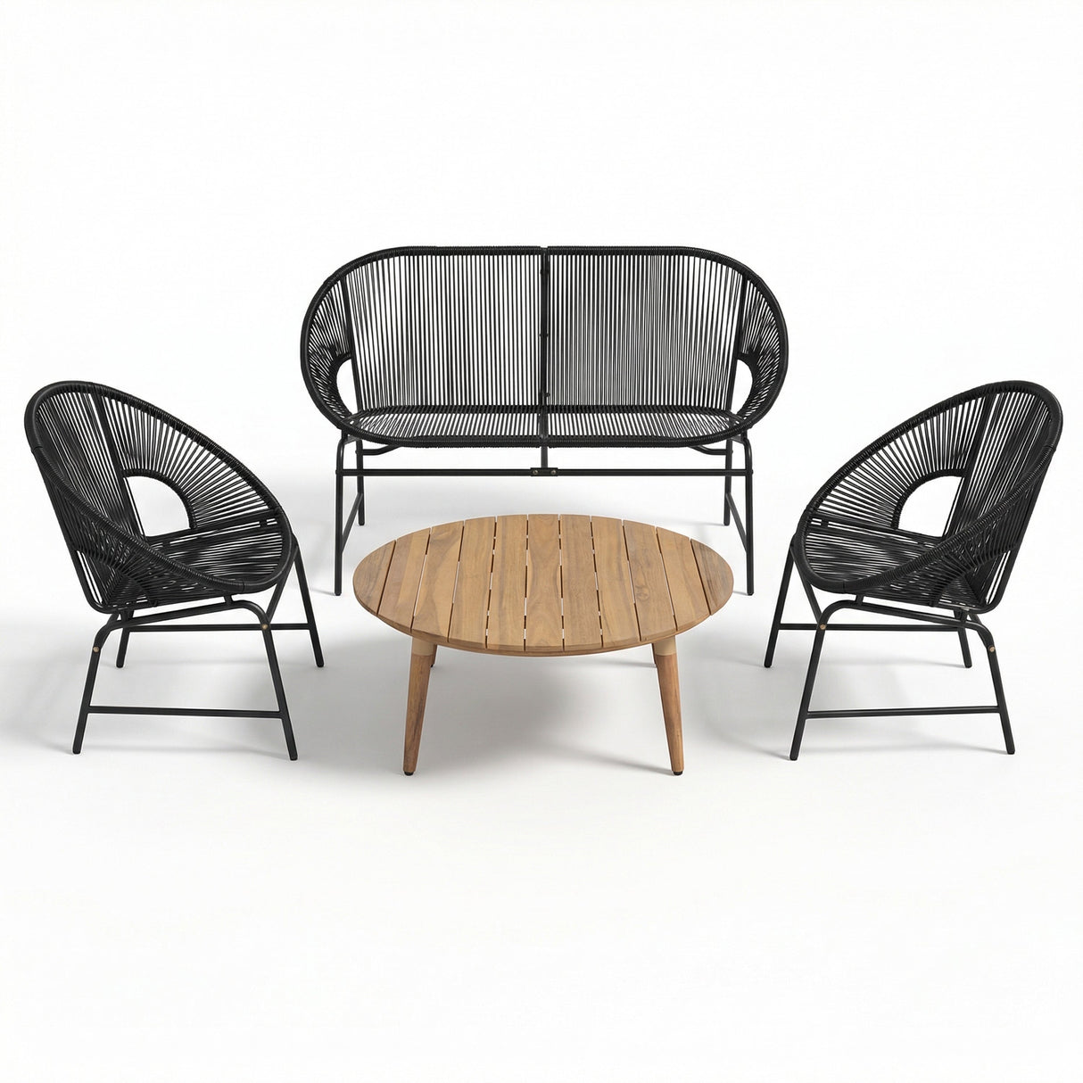 Nusa Outdoor Patio 4-Pcs Chat Set
