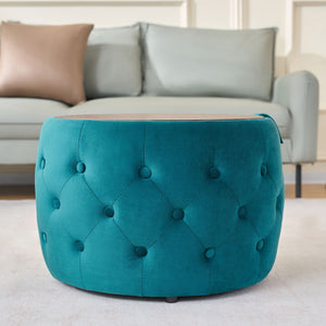 Nesting Ottomans 2 Piece With Tray, 4 In 1 Function