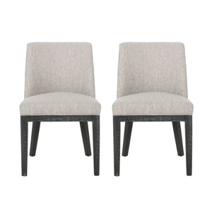Modern Dining Chair With Durable Fabric Upholstery And Sturdy Wooden Frame (Set of 2)