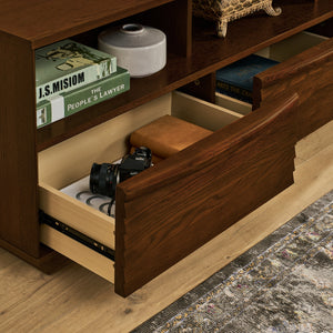 63' Mid-Century Modern TV Stand for TVs up to 75' Walnut