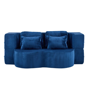 Queen Size Foldable Sofa Bed Chenille Futon Couch