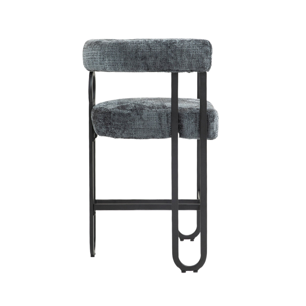 Household bar stools set of 2, modern upholstered with back