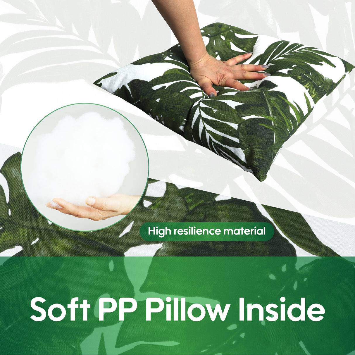 2 Pack Outdoor Throw Pillows, Waterproof & Fade-Resistant (18x18 Inch)