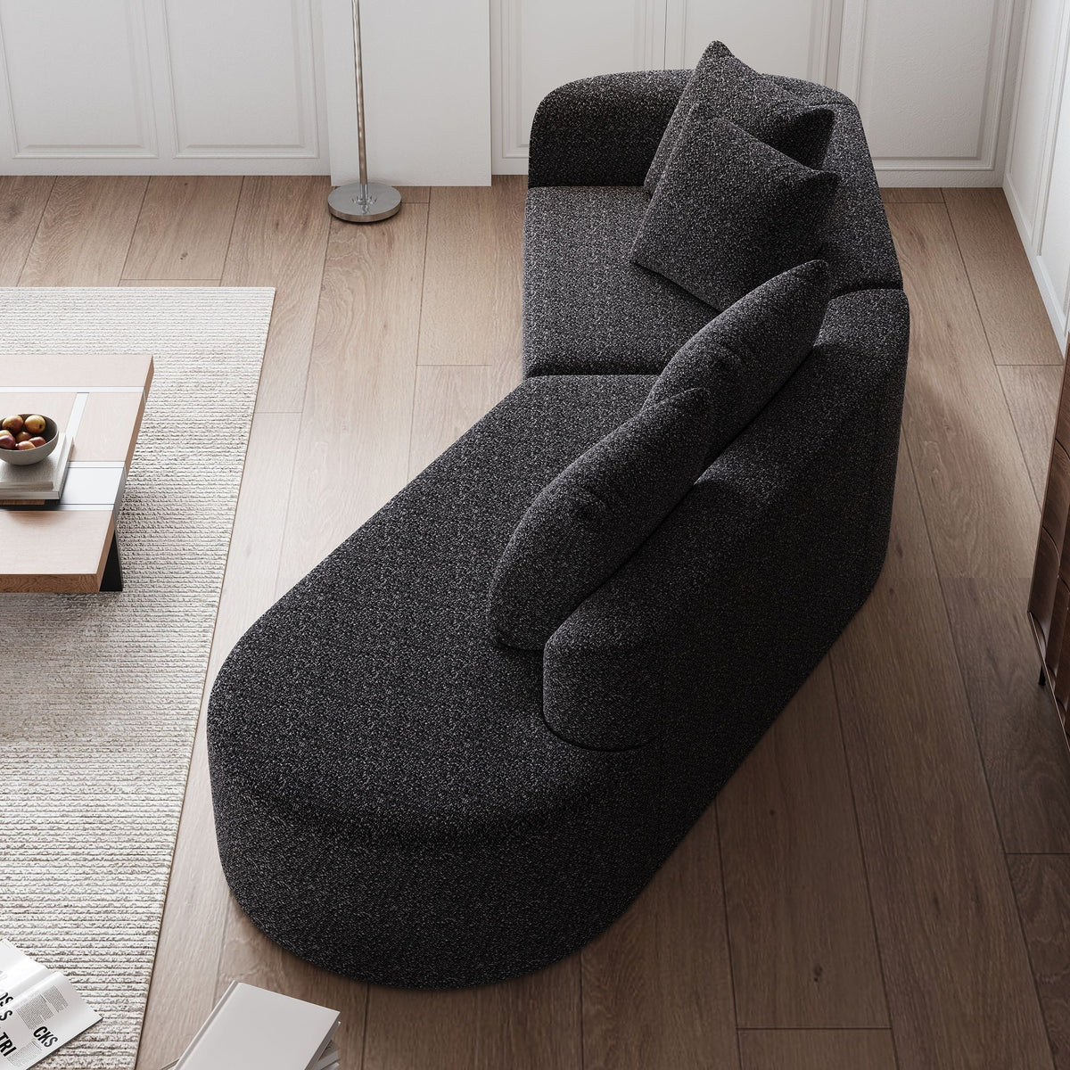 Upholstered Oversized Sectional Sofa - 4 Seater