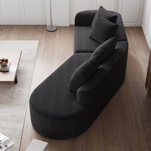 Upholstered Oversized Sectional Sofa - 4 Seater