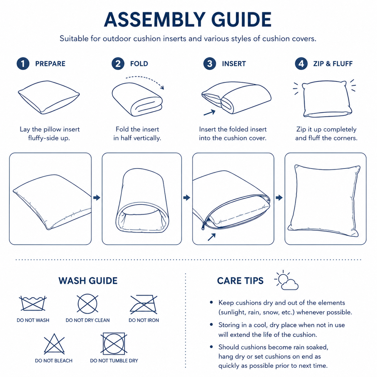 2 Pack Outdoor Pillow Covers - 18x18 Inch, Water-Repellent