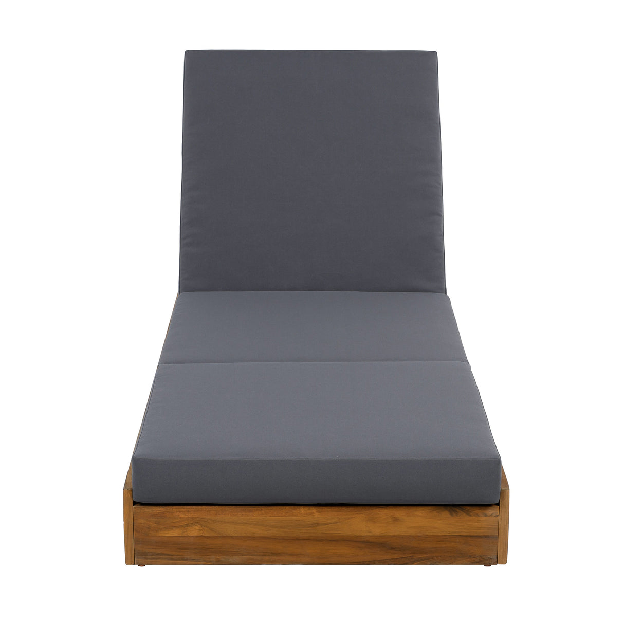 Lounge Chaise Set, Acacia Solid Wood with Lounge Cushion