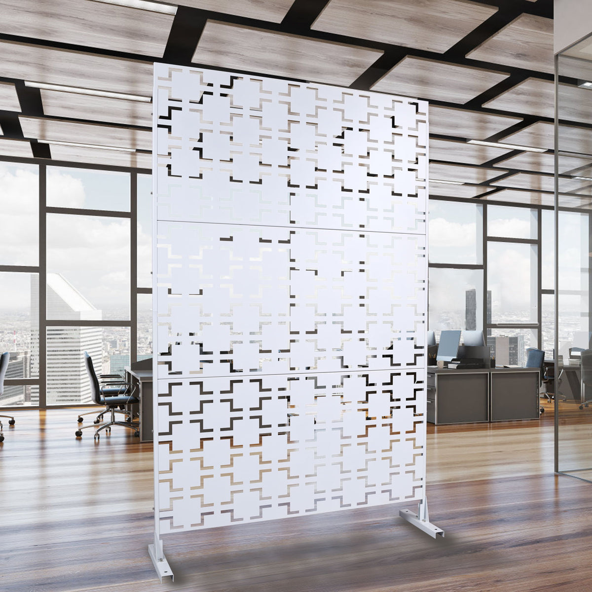 Outdoor & Indoor Metal Privacy Freestanding Decorative Screen