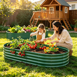 Galvanized Raised Garden Bed 8x4x1ft