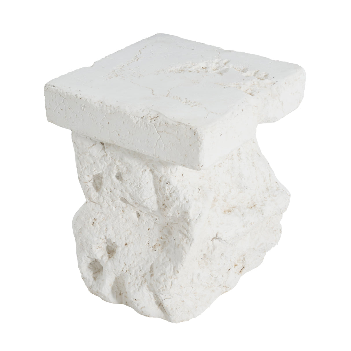 Talia Outdoor Patio Modern Artistry MGO Side Table, White