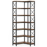 7 Tier Corner Bookshelf Storage Unit for Living Room