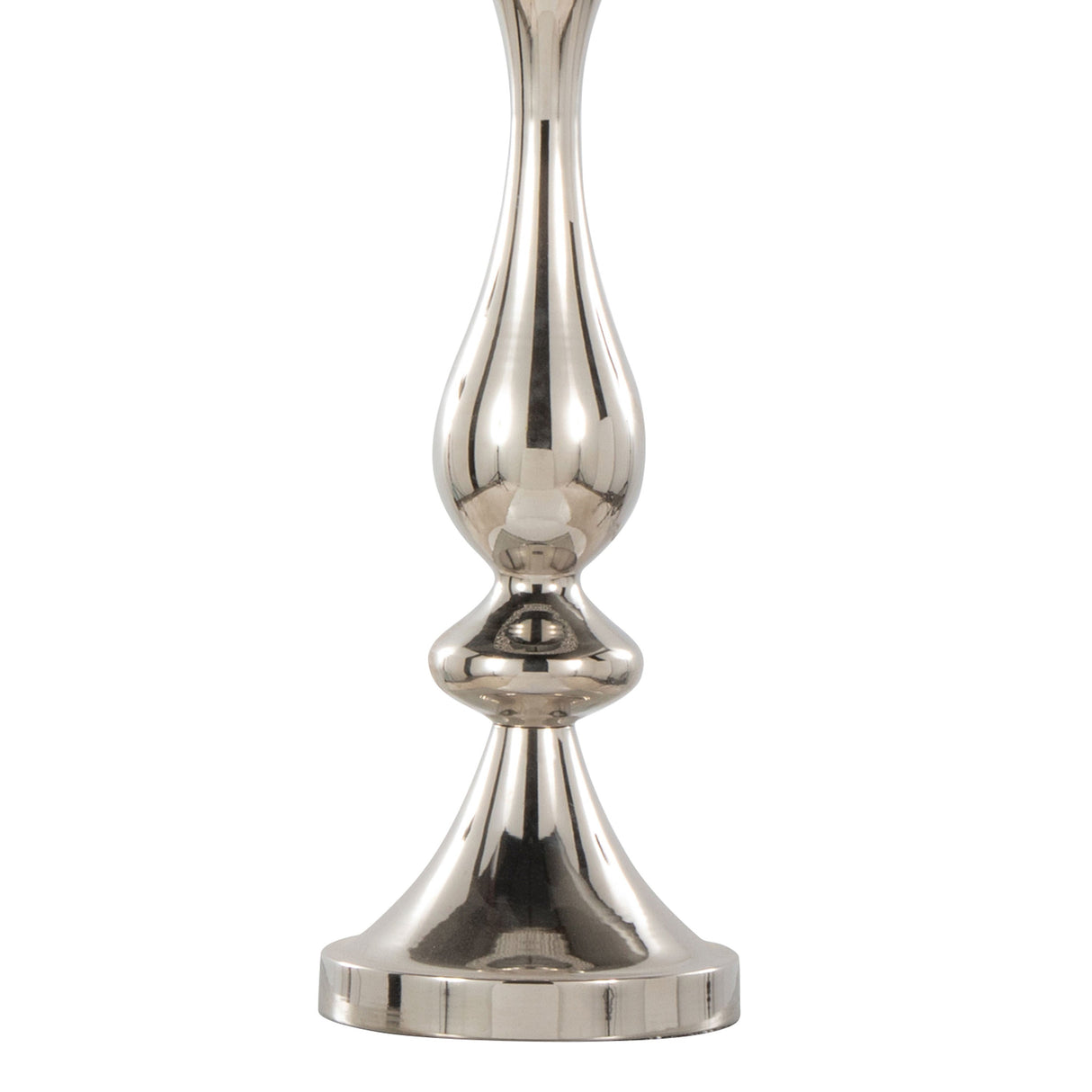 Topaz 27' Contemporary Metal Table Lamp in Polished Nickel with Clear K9 Crystal