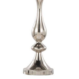 Topaz 27' Contemporary Metal Table Lamp in Polished Nickel with Clear K9 Crystal