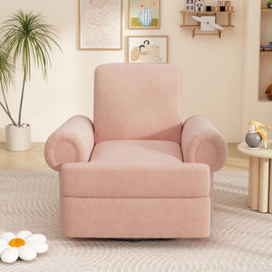 Manual Swivel Recliner Rocker Chair With Adjustable Backrest