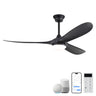 Smart Ceiling Fan with Lights and Quiet DC Motor - Light Brown, Black, or Dark Brown