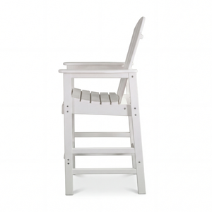 HDPE Bar Height Adirondack Patio Chair with Cup Holder and Armrests
