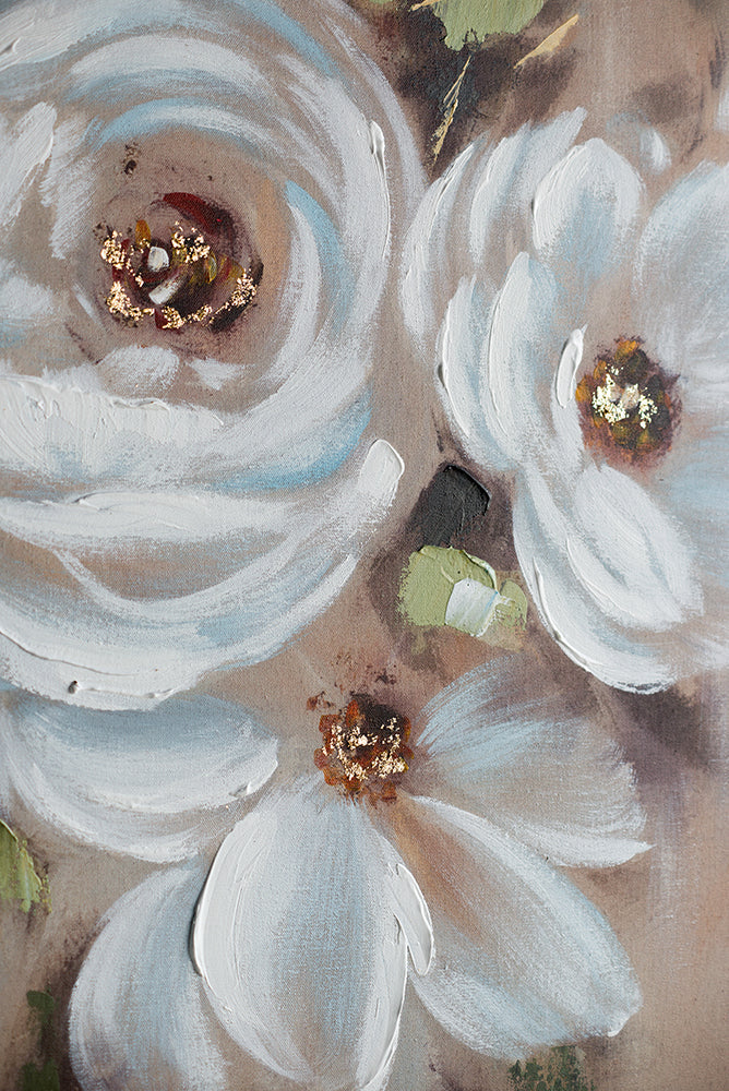 36" x 36" Square Framed Wall Art Flower Canvas Print