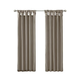 Twist Tab Lined Window Curtain Panel Pewter 50x108"