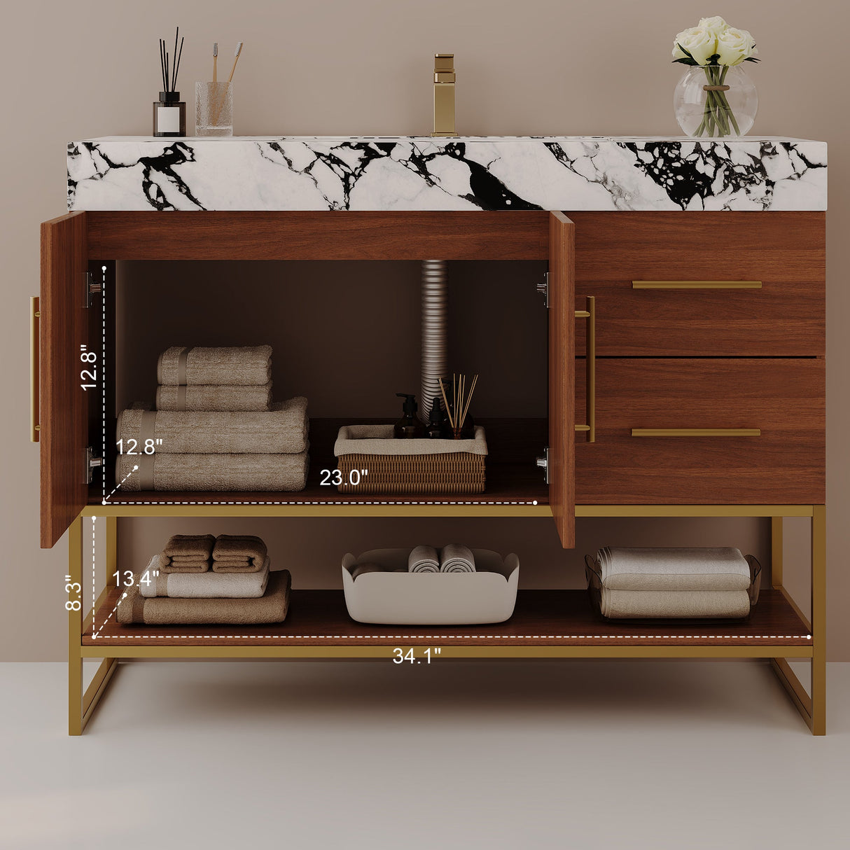 36" Modern Free-Standing Bathroom Vanity