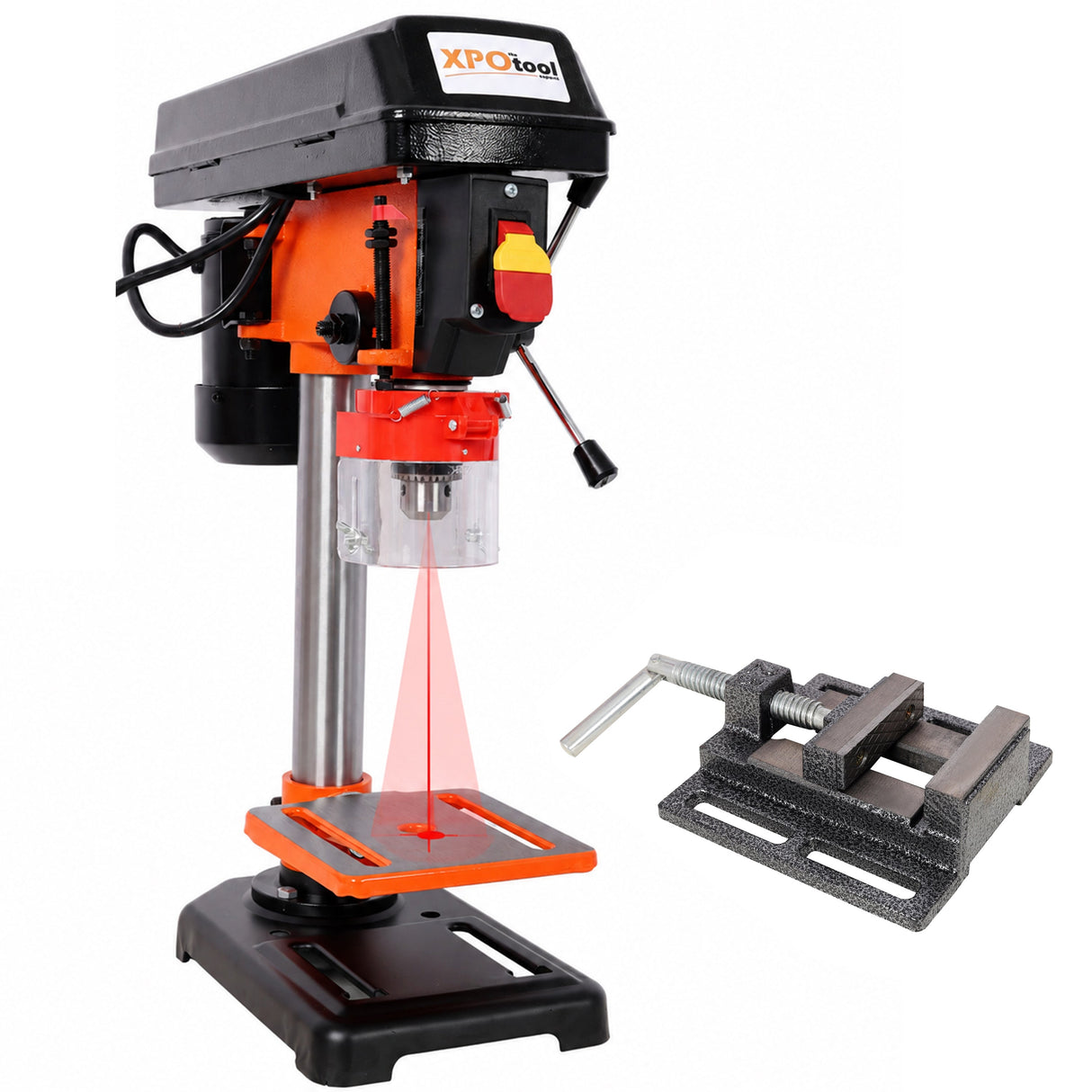 8" Swing Benchtop Drill Press with Laser & Vise Clamp
