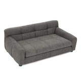 Modern Dark Gray Pet Sofa with Backrest and Armrests