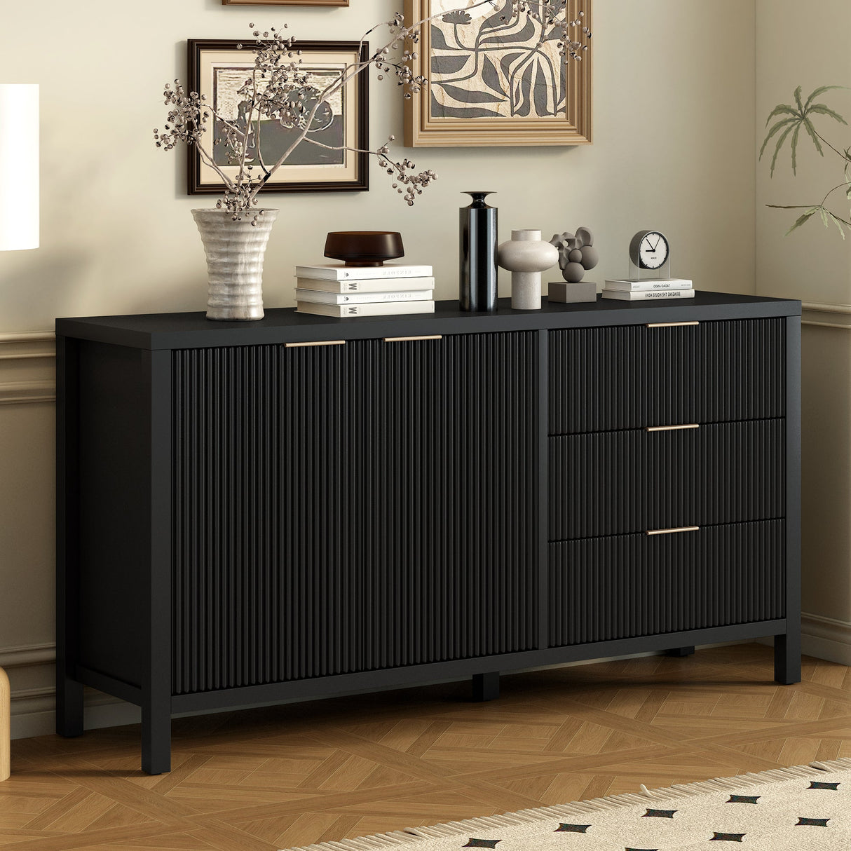 Fluted Sideboard Cabinet